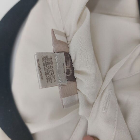 LOFT Factory women's sheer cream colored blouse top 3/4 sleeves Size Small - Picture 2 of 13